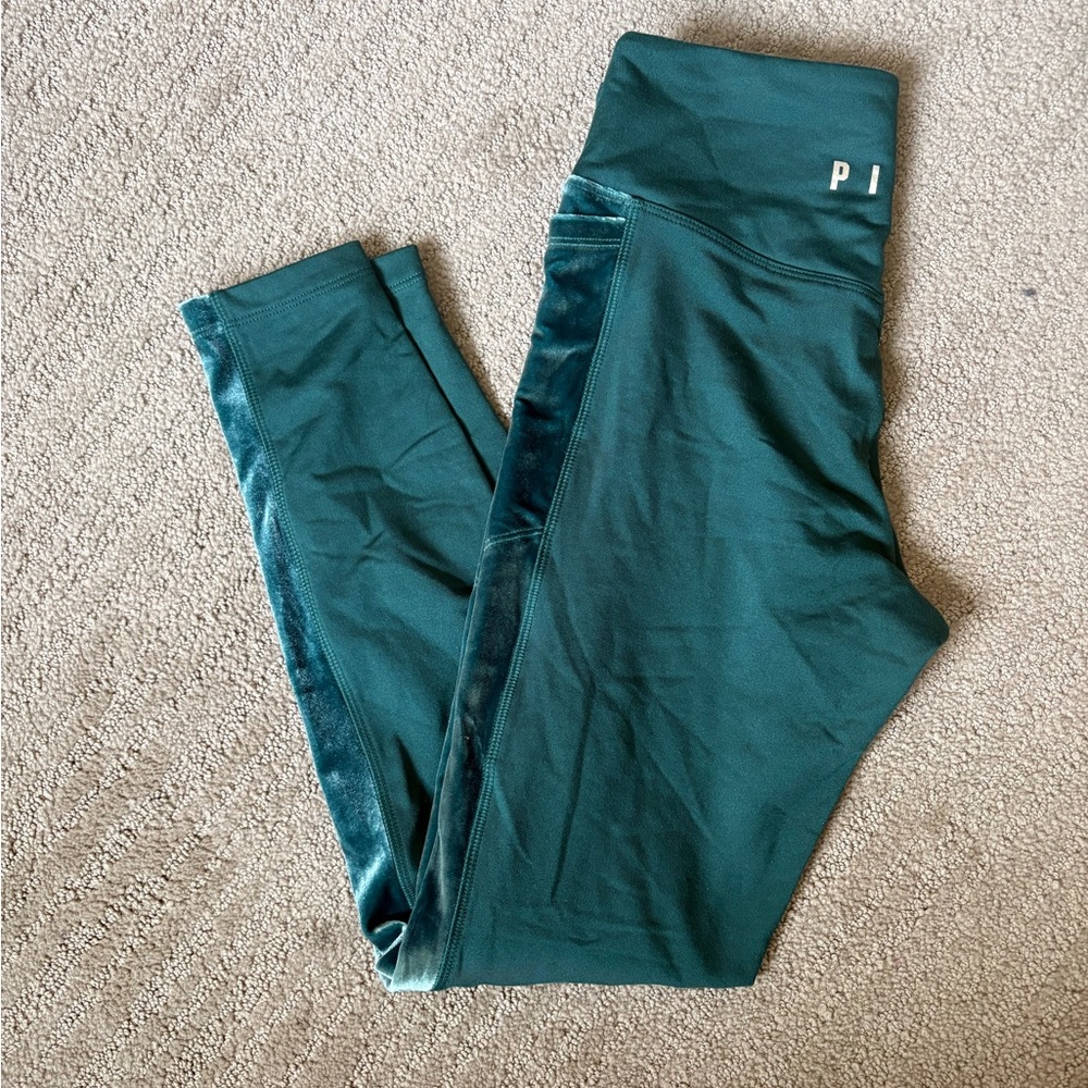 PINK Victoria's Secret Forest Green High-Waist Leggings